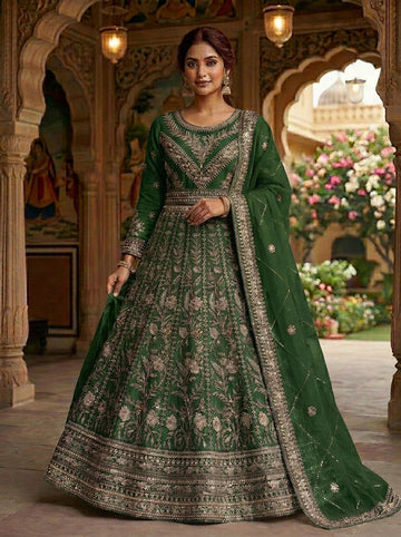 Green Party Wear Maxi