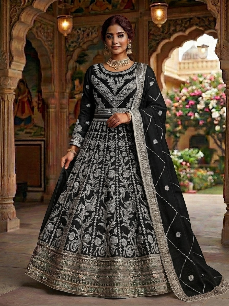 Black Party Wear Maxi